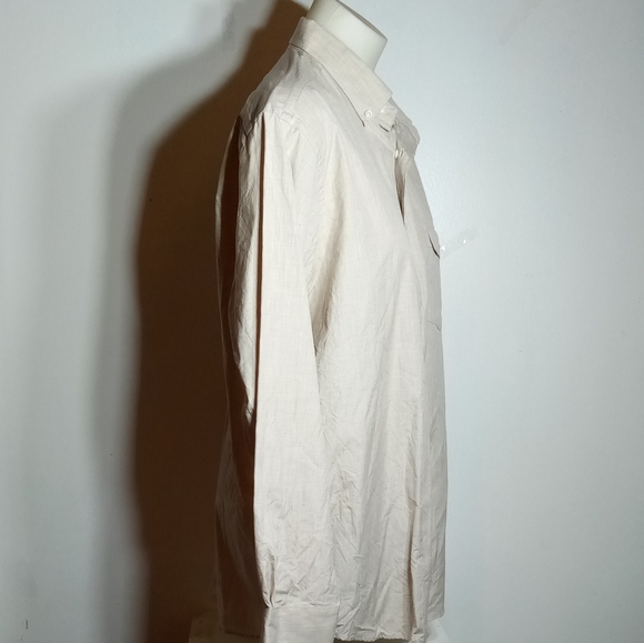 Daniel Cremieux Men's Tan Long Sleeve Button Down Shirt Sz lg - Picture 2 of 8